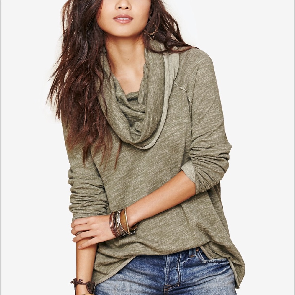 Free People Cowl Neck Sweater